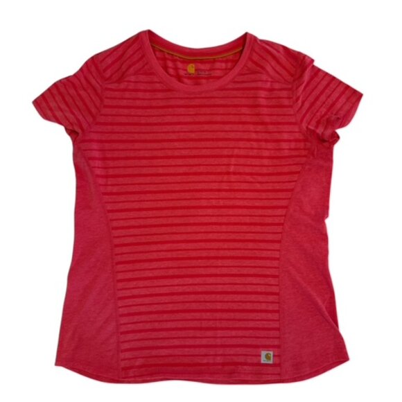 Carhartt Work Dry for Women Short Sleeve T-Shirt Orange Moisture Wicking Large - Picture 1 of 8